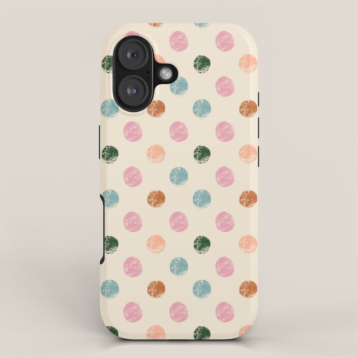 Pastel Color Polka Dot iPhone Case Gallery Image 1