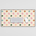 Pastel Color Polka Dot Desk Mat Gallery Image 1