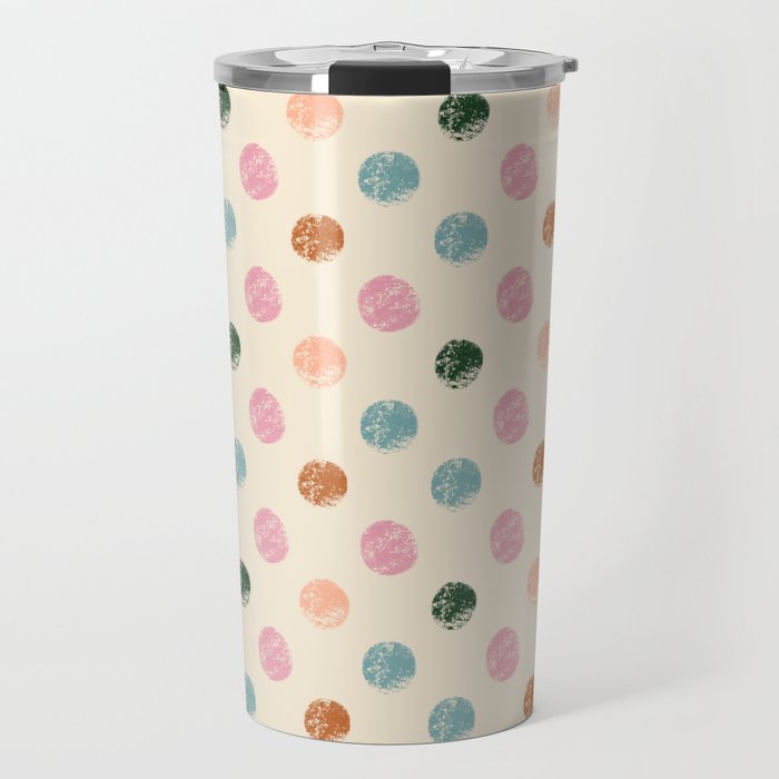 Pastel Color Polka Dot Travel Mug Gallery Image 1