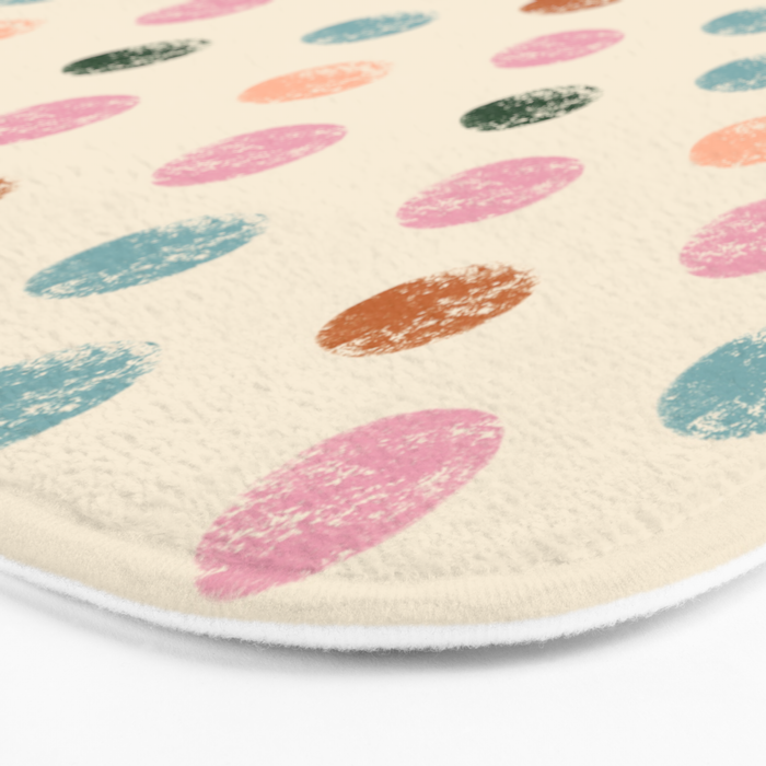 Pastel Color Polka Dot Bath Mat Gallery Image 3