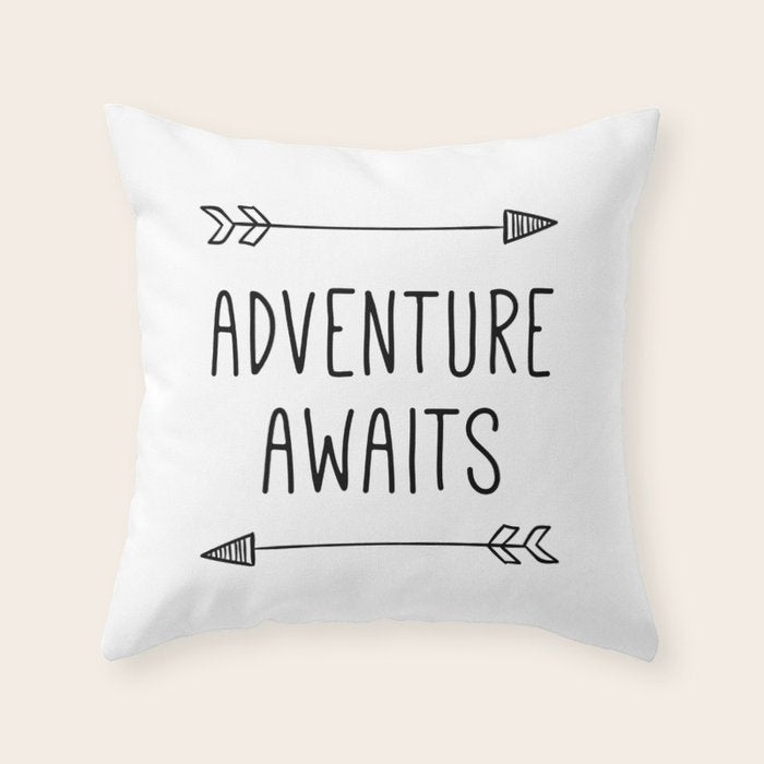 Adventure Awaits Throw Pillow Gallery Image 6