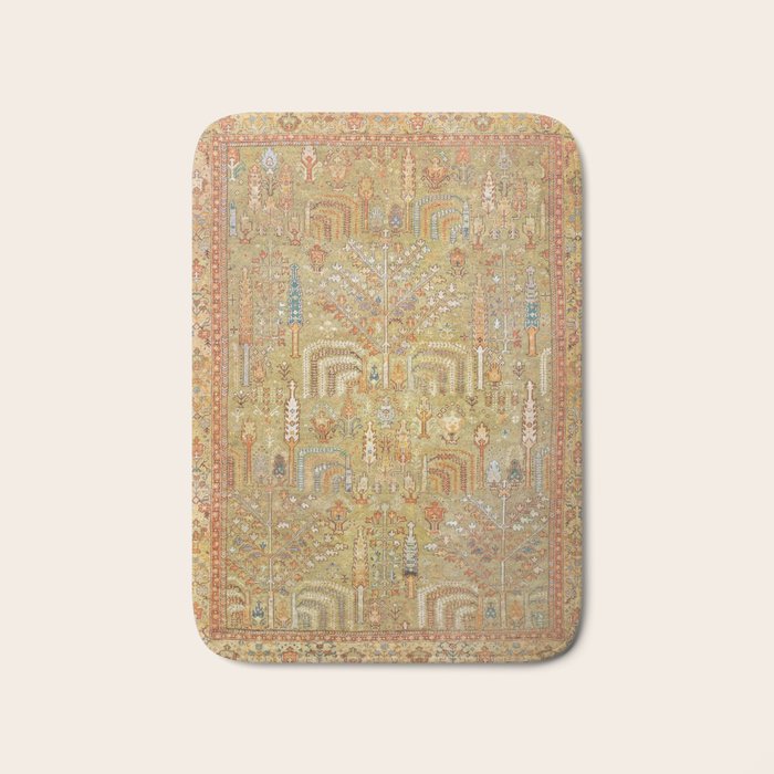 Large Antique Turkish Oushak Rug Print Bath Mat Gallery Image 1