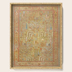 Large Antique Turkish Oushak Rug Print Serving Tray Gallery Image 1