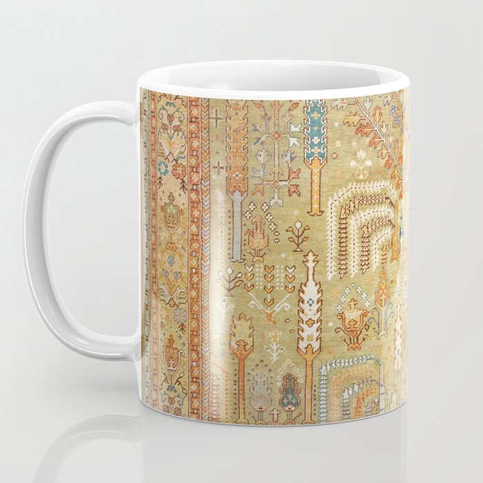 Large Antique Turkish Oushak Rug Print Coffee Mug Gallery Image 3