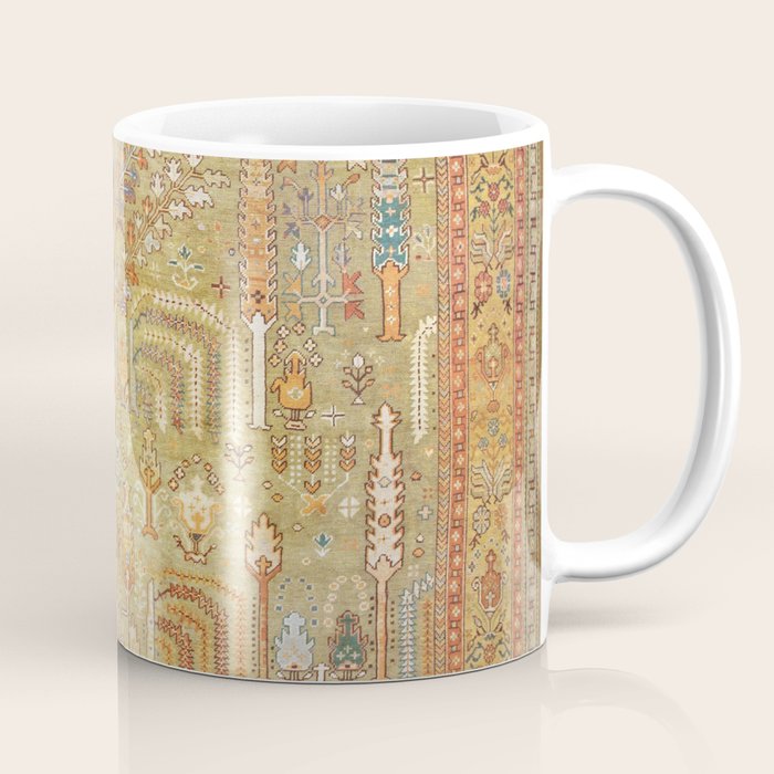 Large Antique Turkish Oushak Rug Print Coffee Mug Gallery Image 1