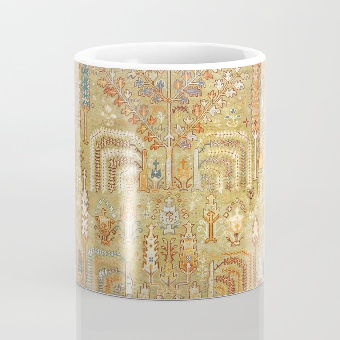 Large Antique Turkish Oushak Rug Print Coffee Mug Gallery Image 4