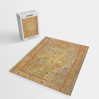 Large Antique Turkish Oushak Rug Print Jigsaw Puzzle Gallery Image 2