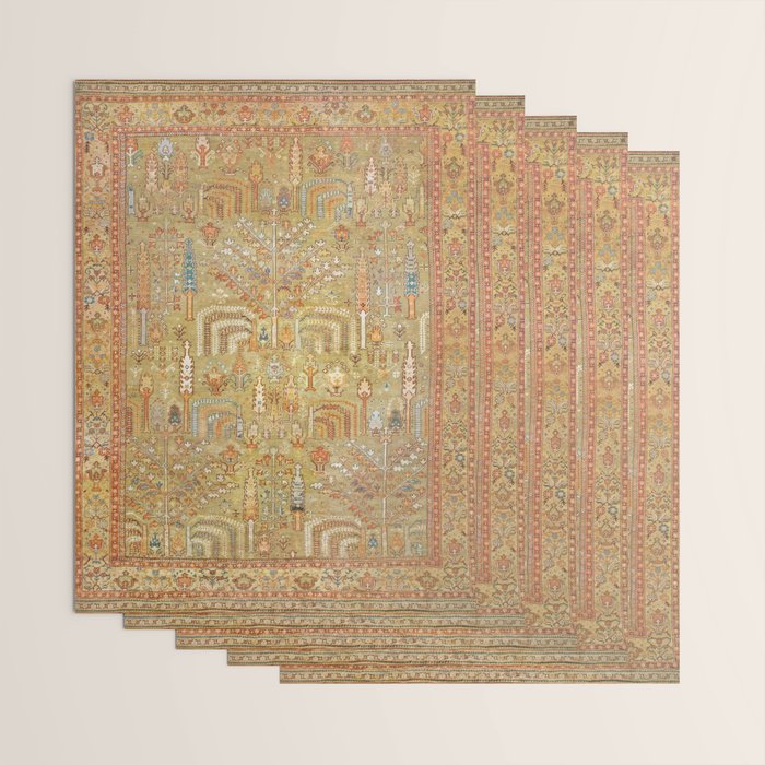 Large Antique Turkish Oushak Rug Print Wrapping Paper Gallery Image 3