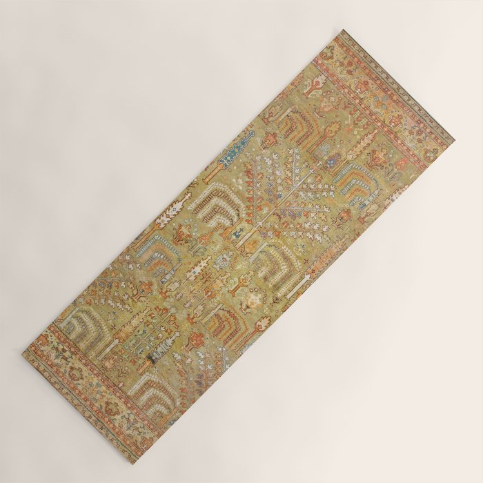 Large Antique Turkish Oushak Rug Print Yoga Mat Gallery Image 1