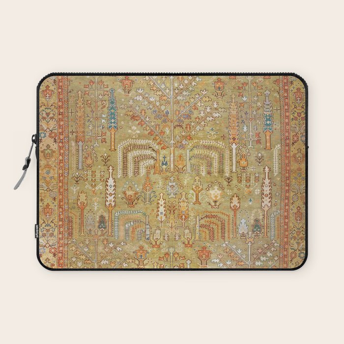 Large Antique Turkish Oushak Rug Print Laptop Sleeve Gallery Image 1