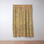 Large Antique Turkish Oushak Rug Print Window Curtain Gallery Image 3
