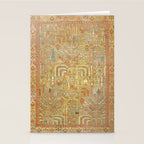Large Antique Turkish Oushak Rug Print Stationery Card Gallery Image 2