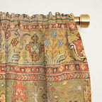 Large Antique Turkish Oushak Rug Print Window Curtain Gallery Image 2