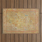 Large Antique Turkish Oushak Rug Print Outdoor Rug Gallery Image 1