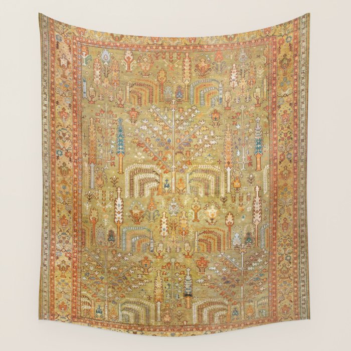 Large Antique Turkish Oushak Rug Print Wall Tapestry Gallery Image 4