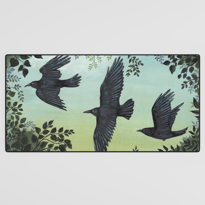 Three Crows Desk Mat Gallery Image 3