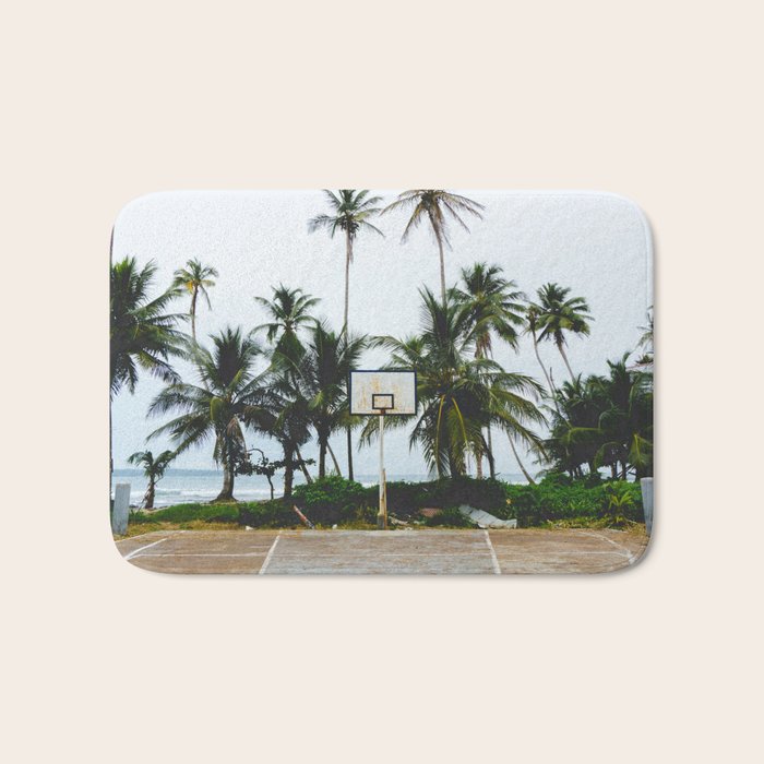 Basketball on Isla Bastimento, Bocas del Toro, Panama Bath Mat Gallery Image 1