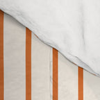 Mid Century Modern Geometric 162 Sun Rainbow abstract in Navy Blue Orange Comforter Gallery Image 4