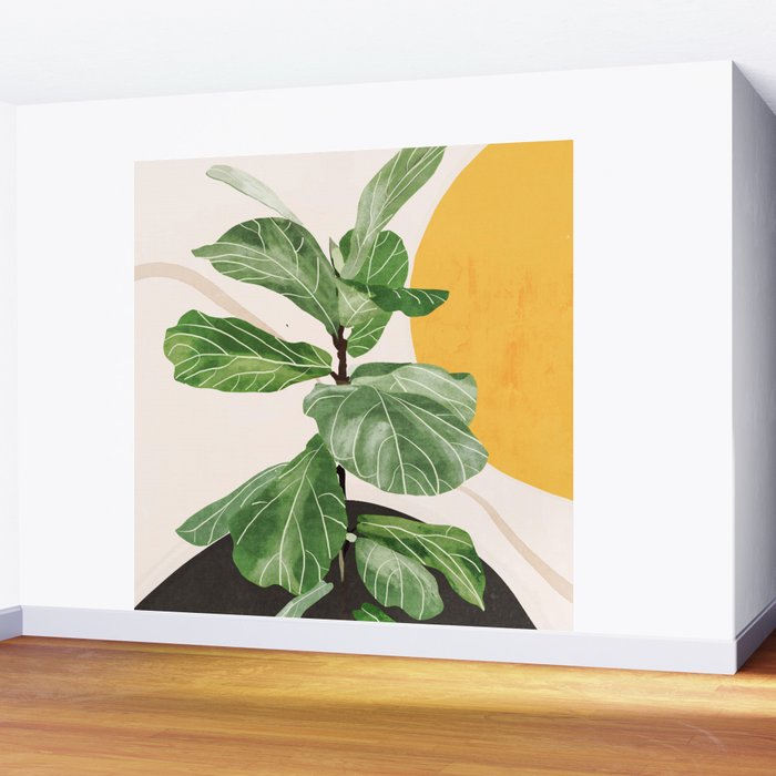 Abstract Art / Plant 2 Wall Mural Gallery Image 2
