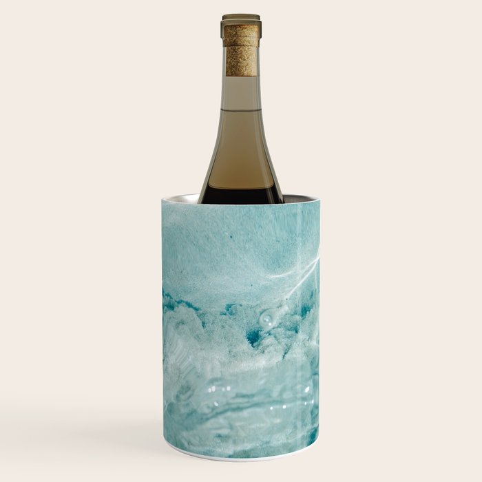 Clear blue water | Colorful ocean photography print | Turquoise sea | Square  Wine Chiller Gallery Image 1
