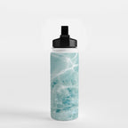 Clear blue water | Colorful ocean photography print | Turquoise sea | Square  Water Bottle Gallery Image 2