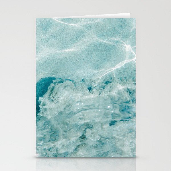 Clear blue water | Colorful ocean photography print | Turquoise sea | Square  Stationery Card Gallery Image 2