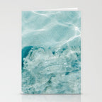 Clear blue water | Colorful ocean photography print | Turquoise sea | Square  Stationery Card Gallery Image 2