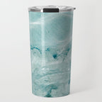 Clear blue water | Colorful ocean photography print | Turquoise sea | Square  Travel Mug Gallery Image 1