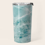Clear blue water | Colorful ocean photography print | Turquoise sea | Square  Travel Mug Gallery Image 2