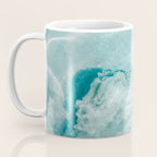 Clear blue water | Colorful ocean photography print | Turquoise sea | Square  Coffee Mug Gallery Image 3