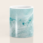 Clear blue water | Colorful ocean photography print | Turquoise sea | Square  Coffee Mug Gallery Image 4