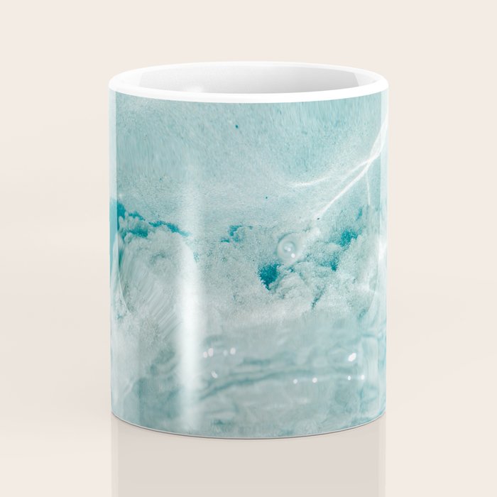Clear blue water | Colorful ocean photography print | Turquoise sea | Square  Coffee Mug Gallery Image 4