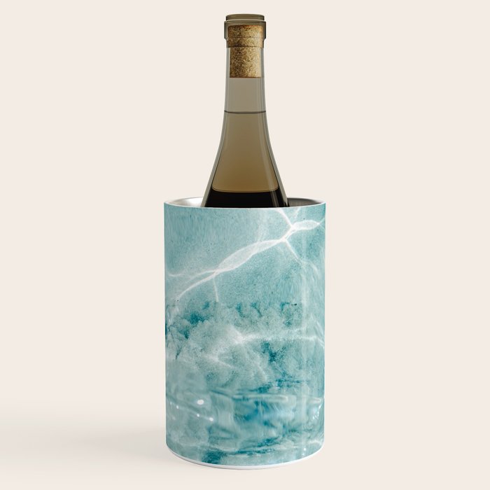 Clear blue water | Colorful ocean photography print | Turquoise sea | Square  Wine Chiller Gallery Image 3