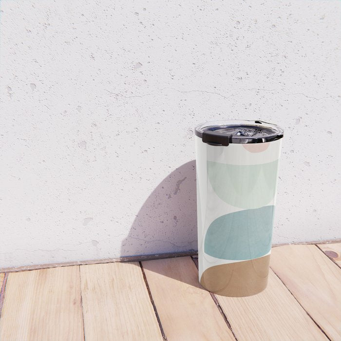 Soft Abstract Shapes 06 Travel Mug Gallery Image 4