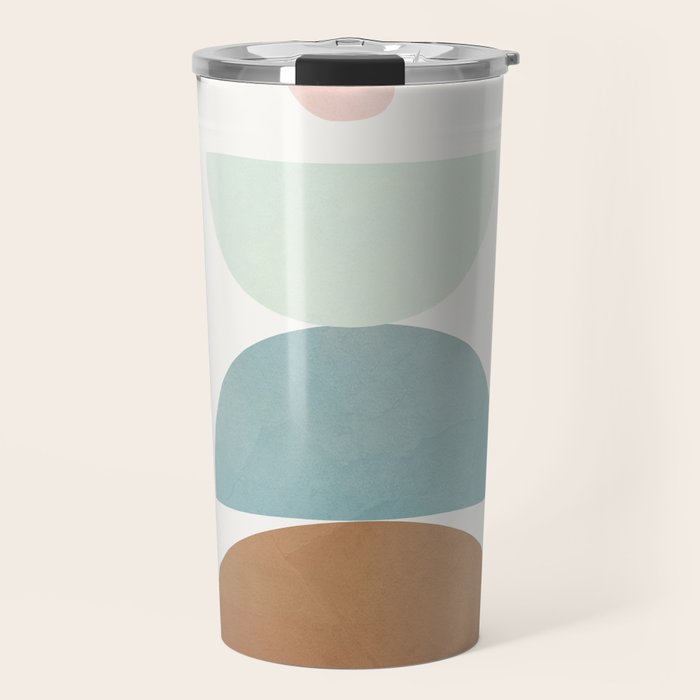 Soft Abstract Shapes 06 Travel Mug Gallery Image 1