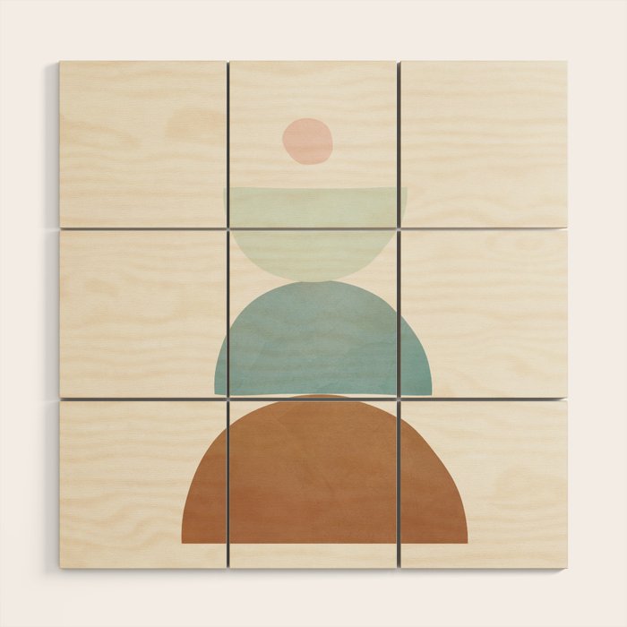 Soft Abstract Shapes 06 Wood Wall Art Gallery Image 1