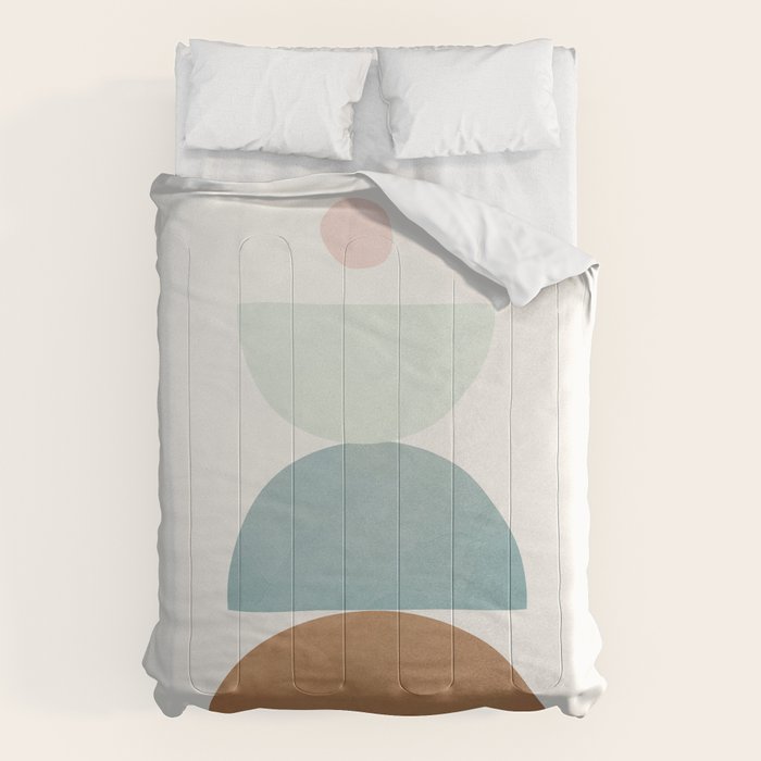 Soft Abstract Shapes 06 Comforter Gallery Image 1