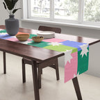 Checkered holiday pattern with stars Table Runner Gallery Image 2