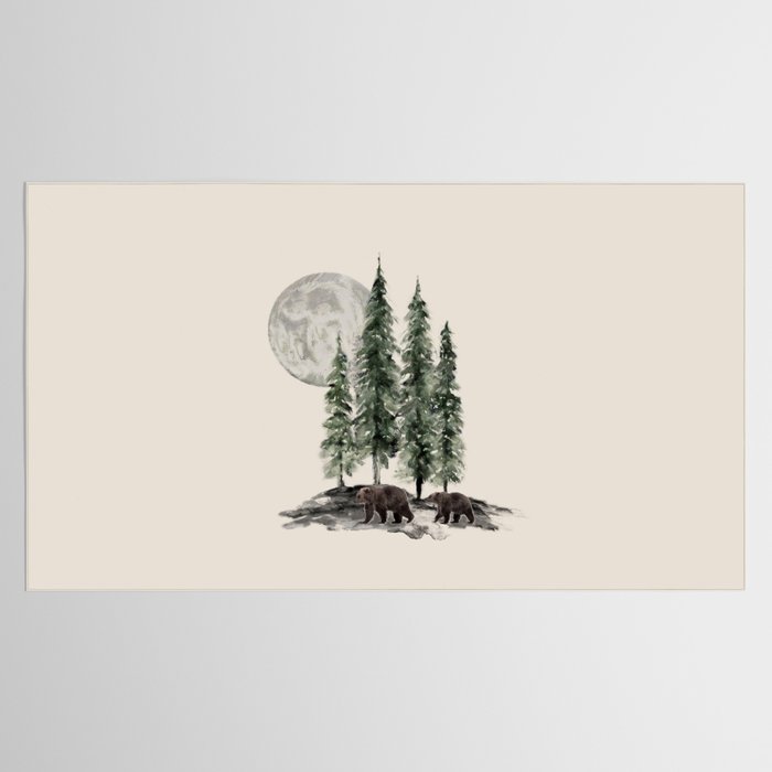 Full Moon Rising Tablecloth Gallery Image 2
