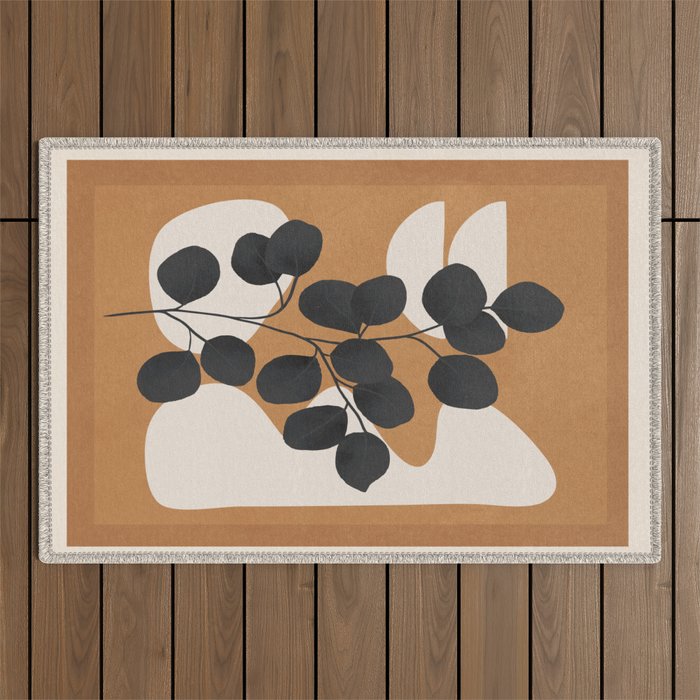 Minimalist Abstract Art Branch 5 Outdoor Rug Gallery Image 1