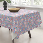 Marker Florals - Blue Coral Tablecloth Gallery Image 3