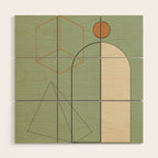 Geometric Shapes 6 Wood Wall Art Gallery Image 1