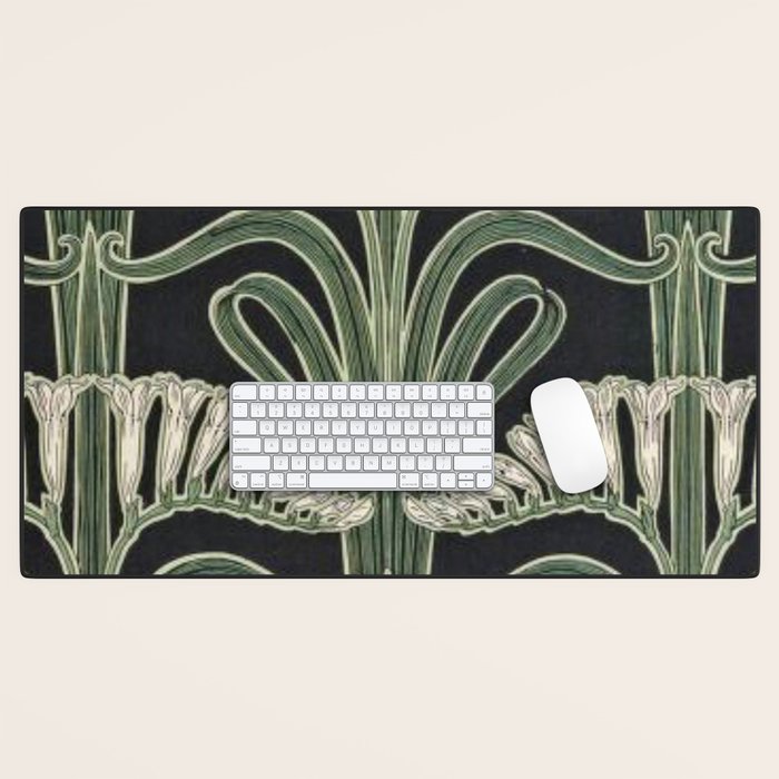 Art Nouveau Botanical Desk Mat Gallery Image 1