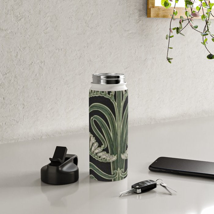 Art Nouveau Botanical Water Bottle Gallery Image 4