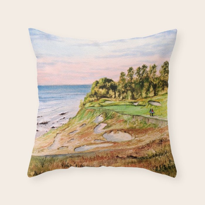 Whistling Straits Golf Course Throw Pillow Gallery Image 1