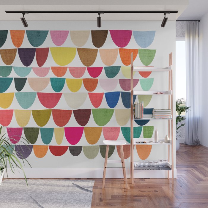 Fish scales pattern Wall Mural Gallery Image 1