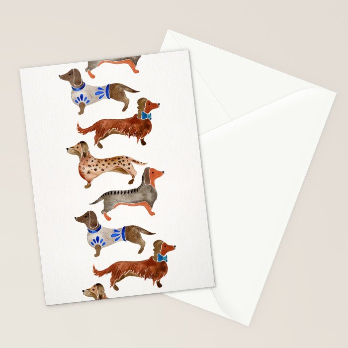 Dachshunds Stationery Card Gallery Image 2