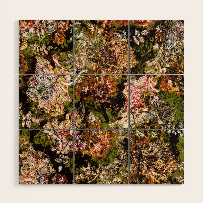 Cashmere Pattern Wood Wall Art Gallery Image 1