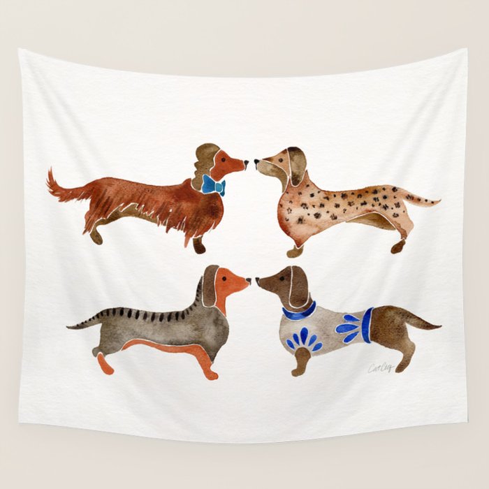Dachshunds Wall Tapestry Gallery Image 4