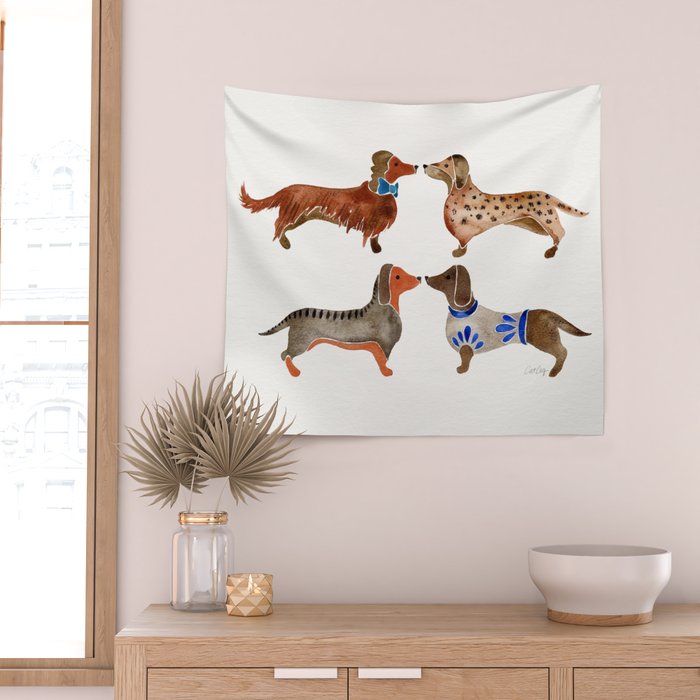 Dachshunds Wall Tapestry Gallery Image 2